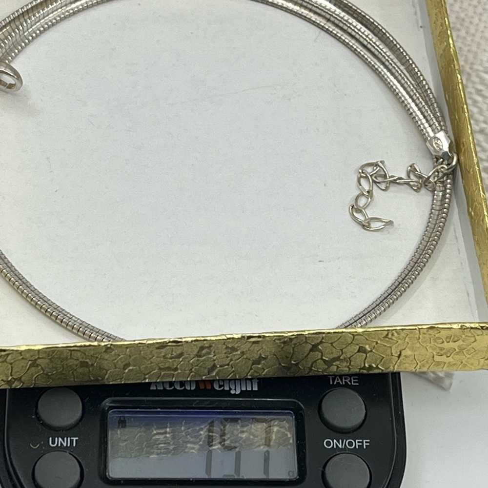 Vintage Milor Italy 925 Sterling Silver Omega Choker Necklace 16-18” Adjustable - Picture 16 of 17